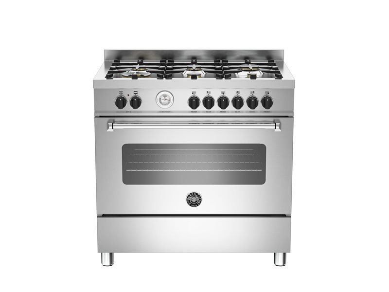 90 cm 6-burner electric oven - Stainless Steel